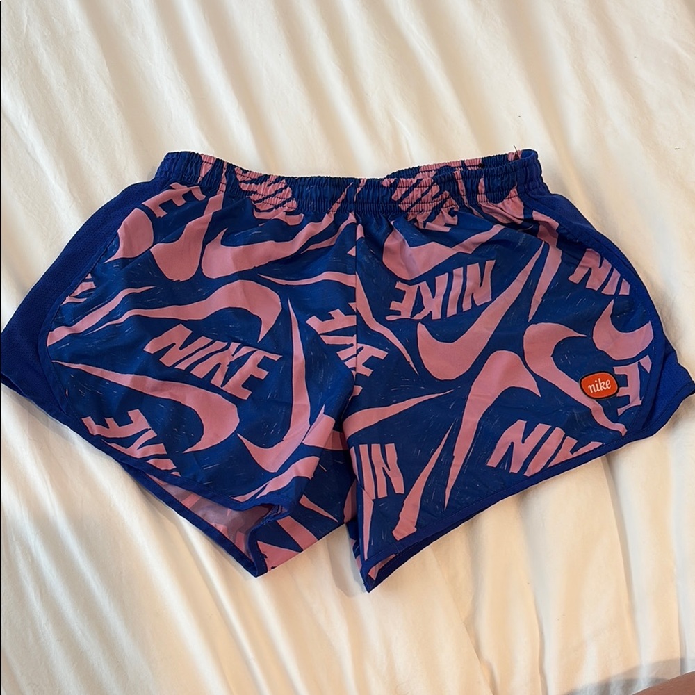 Nike Girls Blue and Pink Shorts